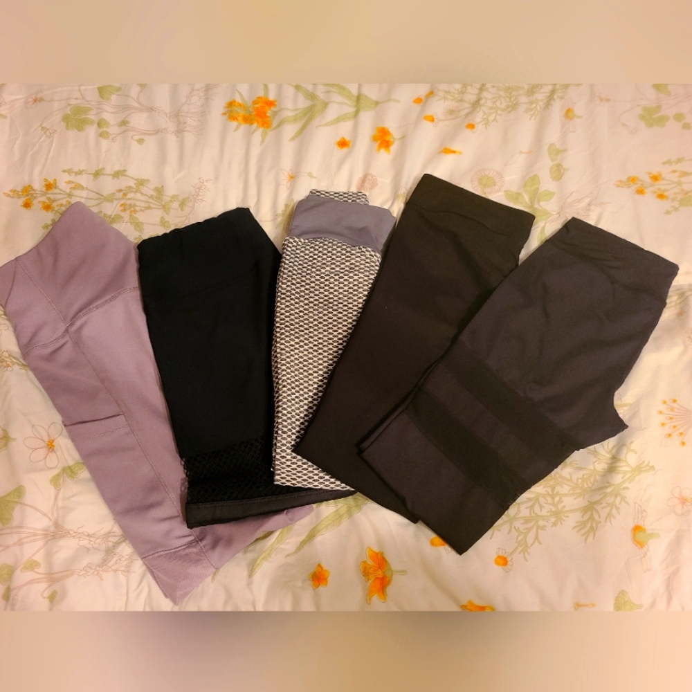 Athletic legging bundle of 5